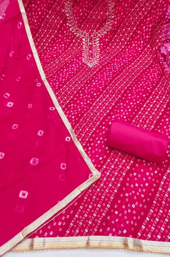 Pink color cotton designer printed ethnic salwar kameez