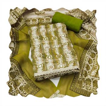 Green color beautiful lilen cotton smart and ethnic salwar suit for trendy girls 2