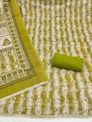 Green color beautiful lilen cotton smart and ethnic salwar suit for trendy girls 3