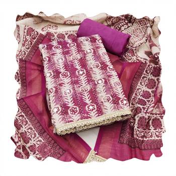 Purple color beautiful lilen cotton smart and ethnic salwar suit for trendy girls 2