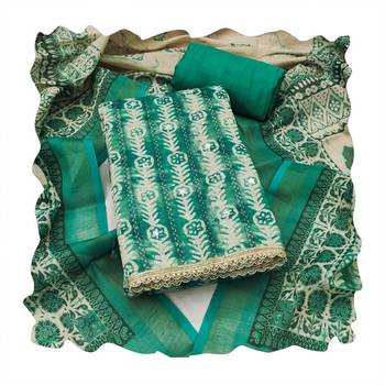 Sea green color beautiful lilen cotton smart and ethnic salwar suit for trendy girls 2