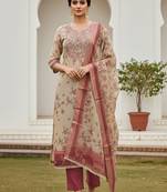 Maroon color beautiful lilen cotton smart and ethnic salwar suit for trendy girls