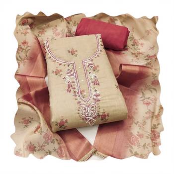 Maroon color beautiful lilen cotton smart and ethnic salwar suit for trendy girls 2