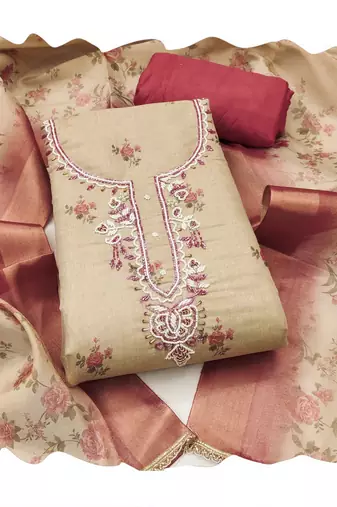 Maroon color beautiful lilen cotton smart and ethnic salwar suit for trendy girls