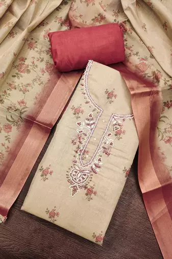 Maroon color beautiful lilen cotton smart and ethnic salwar suit for trendy girls