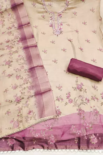 Pink color beautiful lilen cotton smart and ethnic salwar suit for trendy girls