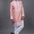 Peach embroidered, mirror silk kurta pant