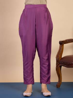 Purple women kurta pant dupatta set 4