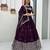 Wine Color Embroidery Sequence Work Fox Georgette Lahenga Choli Set