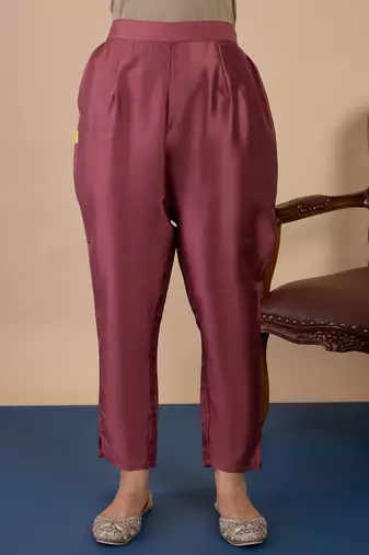 Brown women kurta pant dupatta set