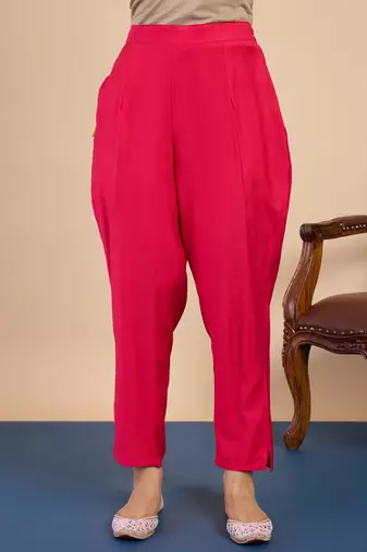Pink women kurta pant dupatta set