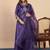 Purple women kurta pant dupatta set