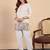 White women khadi cotton kurta pant set