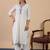 White women khadi cotton kurta pant set