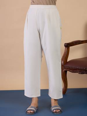 White women khadi cotton kurta pant set 4