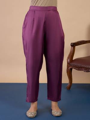 Magenta women kurta pant dupatta set 4