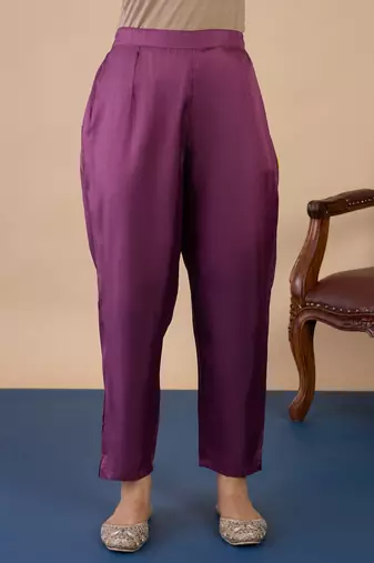 Magenta women kurta pant dupatta set
