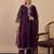 Wine women kurta pant dupatta set