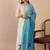 Cream women kurta pant dupatta set