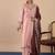 Peach women kurta pant dupatta set