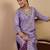 Lavender women kurta pant dupatta set