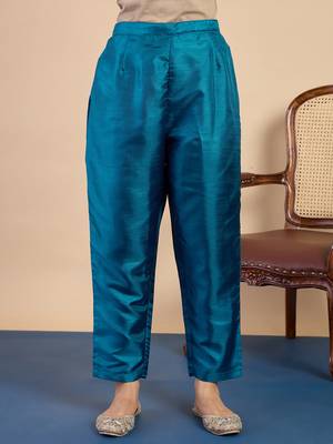 Teal women kurta pant dupatta set 4