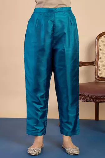 Teal women kurta pant dupatta set