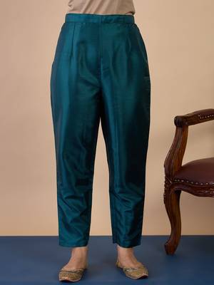 Green women kurta pant dupatta set 4