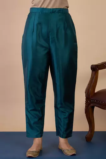 Green women kurta pant dupatta set