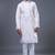 Off white embroidered silk kurta pant