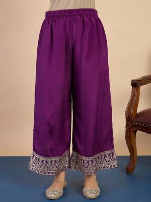 Purple women kurta pant dupatta set 4