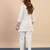 White women khadi cotton kurta pant set