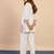 White women khadi cotton kurta pant set