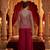 women's elegant purple georgette silk embellished jacket palazzo set