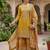 women's faux georgette fabric zari sequence embroidery work kurtaset with dupatta