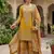 women's faux georgette fabric zari sequence embroidery work kurtaset with dupatta