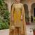 women's faux georgette fabric zari sequence embroidery work kurtaset with dupatta