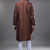 Brown embroidered, mirror silk kurta pant