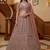 Gorgeous Dusty Pink Zircon Work Net Engagement Wear Lehenga With Blouse