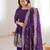 Purple color fendy satin silk embroidery work party wear salwar suit