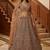 Sparkling Brown Multi Thread Work Net Reception Wear Lehenga Choli