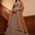 Sparkling Brown Multi Thread Work Net Reception Wear Lehenga Choli