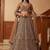 Sparkling Brown Multi Thread Work Net Reception Wear Lehenga Choli