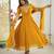 Yellow color faux georgette embroidery work wedding wear gown