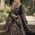 Black fendy silk heavy embroidery work party wear sharara suit