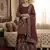 Maroon fendy silk heavy embroidery work party wear sharara suit