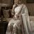 White fendy silk heavy embroidery work party wear sharara suit