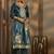 Teal color barsana silk pakistani style salwar suit