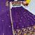 Purple Color Embroidery Coding Thread Chinon Lahenga Choli Set