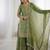 Parrot green color fendy silk embroidery work wedding wear salwar suit